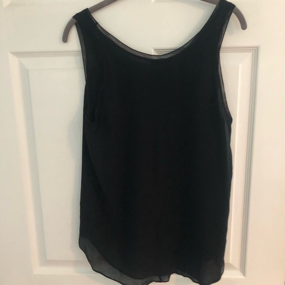 100% Silk Aritzia Babaton Black  Sleeveless lined Blouse - Picture 6 of 10